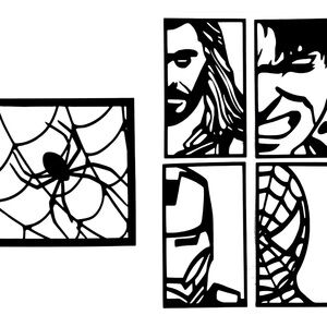 Laser Engraved Super Hero Wall Art